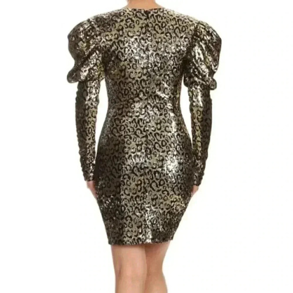 Leopard Print Sequin Dress - Picture 4 of 4
